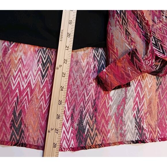 Wrangler Rock 47 Tank Top Women’s Large Black w/ Pink Chevron Overlay Rockabilly - Picture 8 of 8